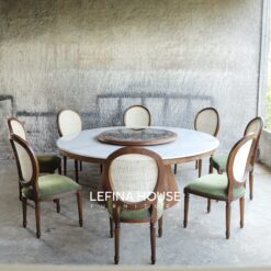 Set Meja Makan Jati Omer Elegan, Perpaduan Klasik dan Modern untuk Rumah Anda