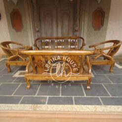 Kursi tamu kayu jati minimalis set 321 meja