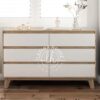 Dresser minimalis YOBA045 dengan 6 laci putih