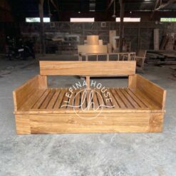 Rangka daybed kayu jati model tarik extend multifungsi