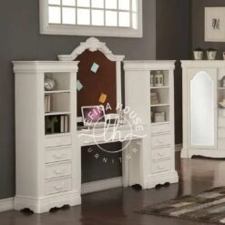 Unit utama meja rias modern YOMB027 dengan cermin dan banyak laci.