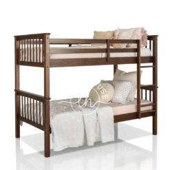 Tempat tidur tingkat klasik YOTT034 dari kayu jati solid yang kokoh.