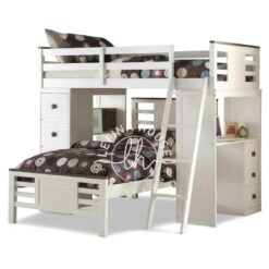 Set loft bed YOTT046 dengan meja belajar