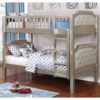 Tempat tidur tingkat mewah YOTT150 dengan finishing cat duco silver.