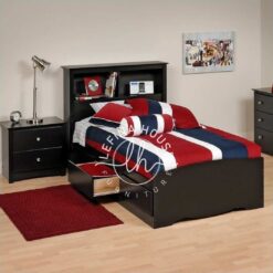 Ranjang multifungsi headboard rak laci