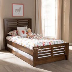 Ranjang susun natural dengan sorong tambahan