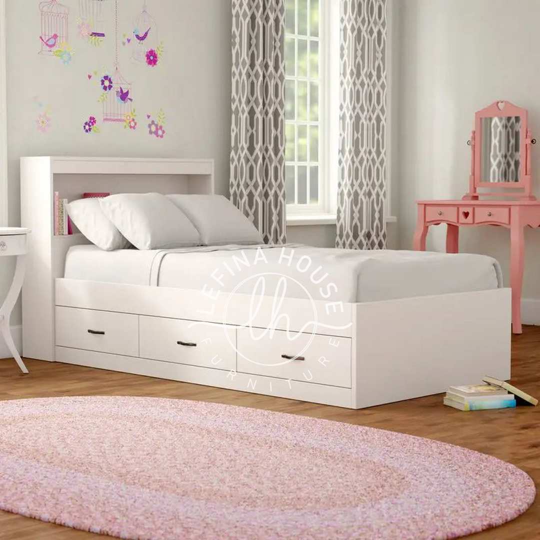 Ranjang susun kayu natural simpel minimalis